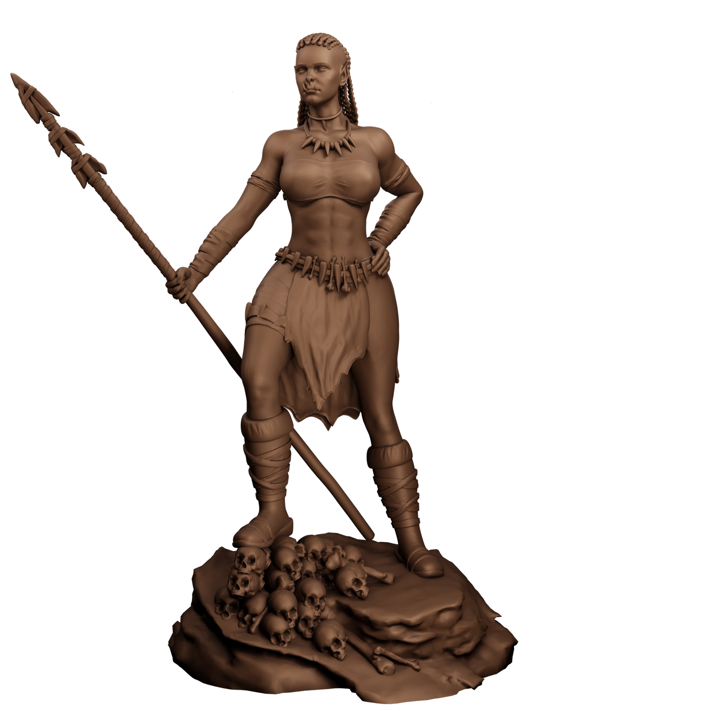 Dimi Mini - Half-Orc Chronicles - Azura Bloodaxe w/spear - 32/75mm Pin Up/Figure/Model/Diorama