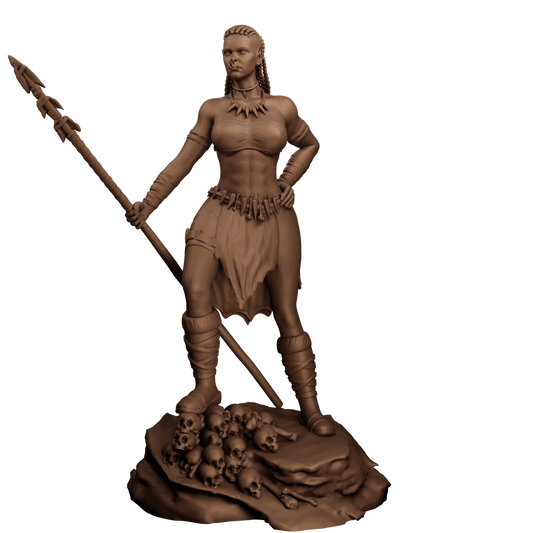Dimi Mini - Half-Orc Chronicles - Azura Bloodaxe w/spear - 32/75mm Pin Up/Figure/Model/Diorama