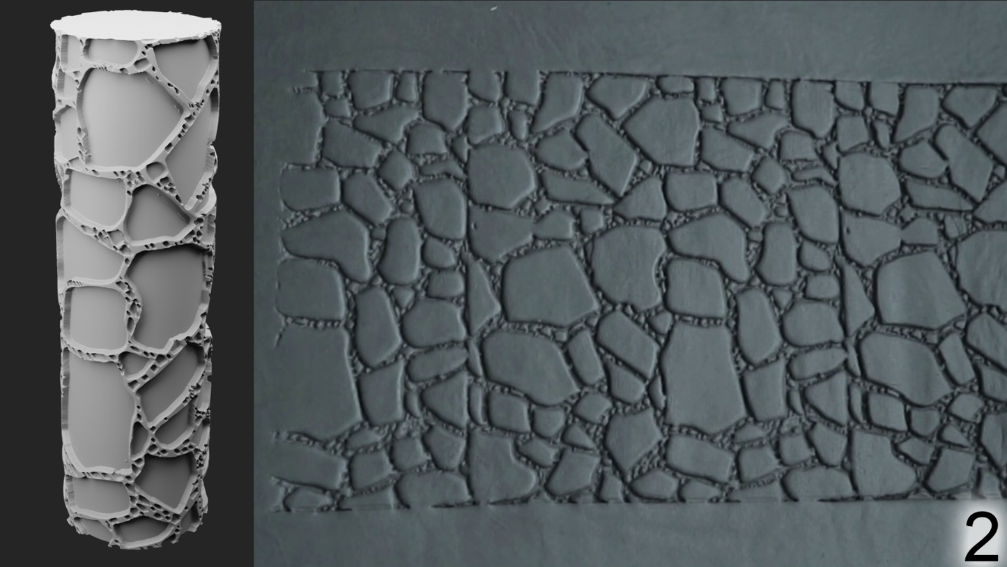 Jorrit - Texture Rollers #06 - Clay Roller for Scenery/TTRPG/Pottery Embossing