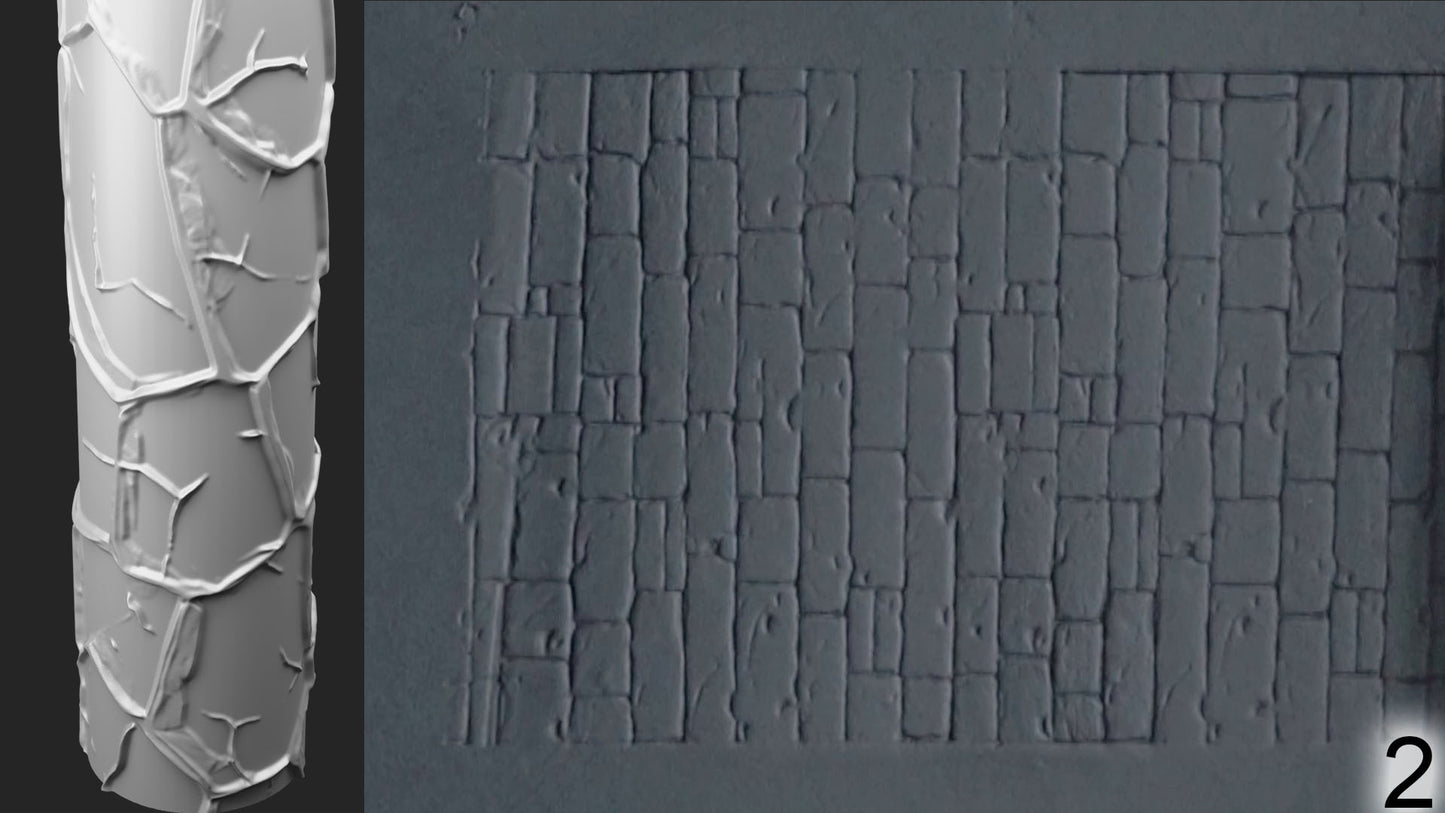 Jorrit - Texture Rollers #17 - Clay Roller for Scenery/TTRPG/Pottery Embossing