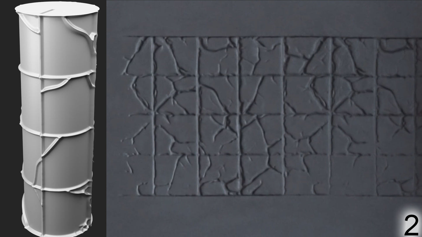 Jorrit - Texture Rollers #10 - Clay Roller for Scenery/TTRPG/Pottery Embossing