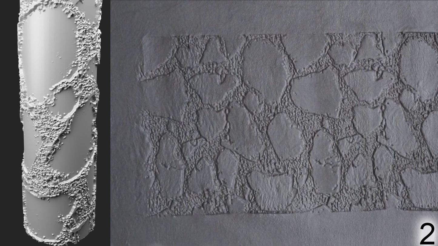 Jorrit - Texture Rollers #15 - Clay Roller for Scenery/TTRPG/Pottery Embossing