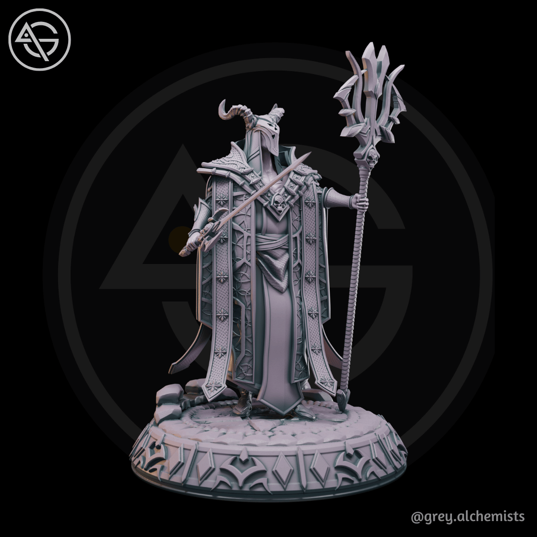 Grey Alchemists - Tiefling Warlock - 32mm/75mm DnD/Pathfinder/TTRPG Figure