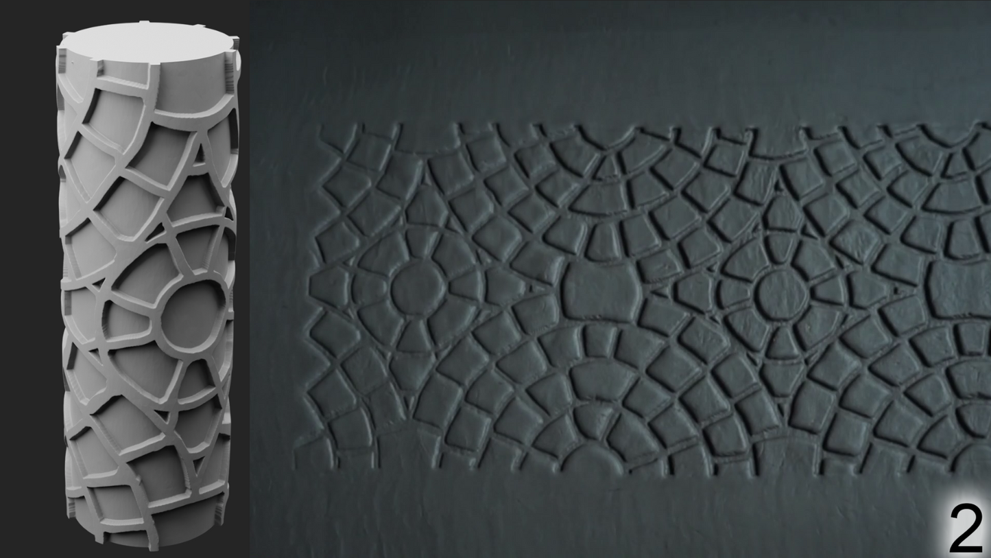 Jorrit - Texture Rollers #04 - Clay Roller for Scenery/TTRPG/Pottery Embossing