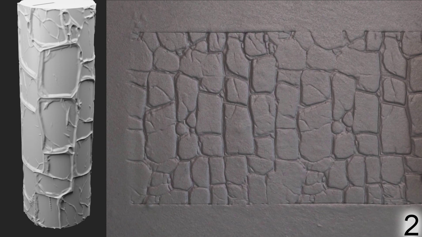 Jorrit - Texture Rollers #18 - Clay Roller for Scenery/TTRPG/Pottery Embossing