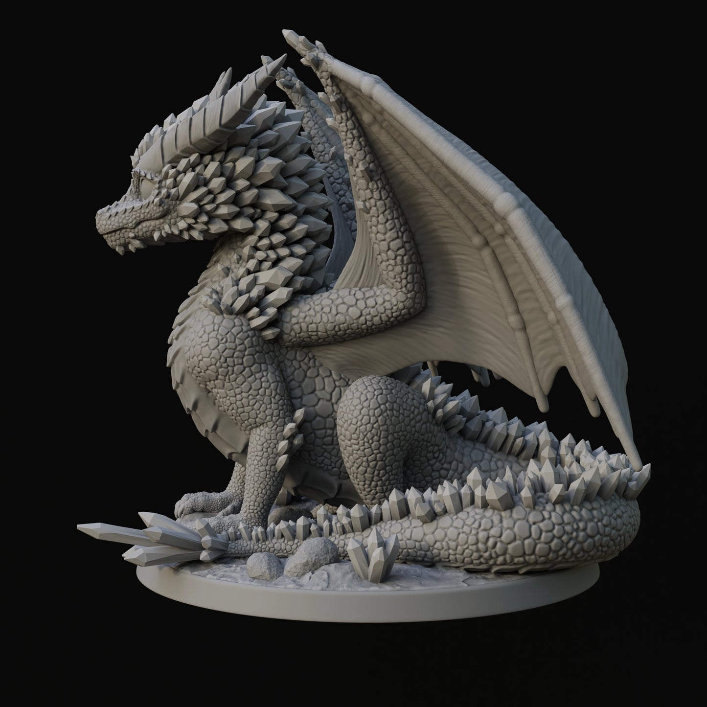 JS 3D Designs - Crystal Dragon - DnD/TTRPG Figure/Miniature
