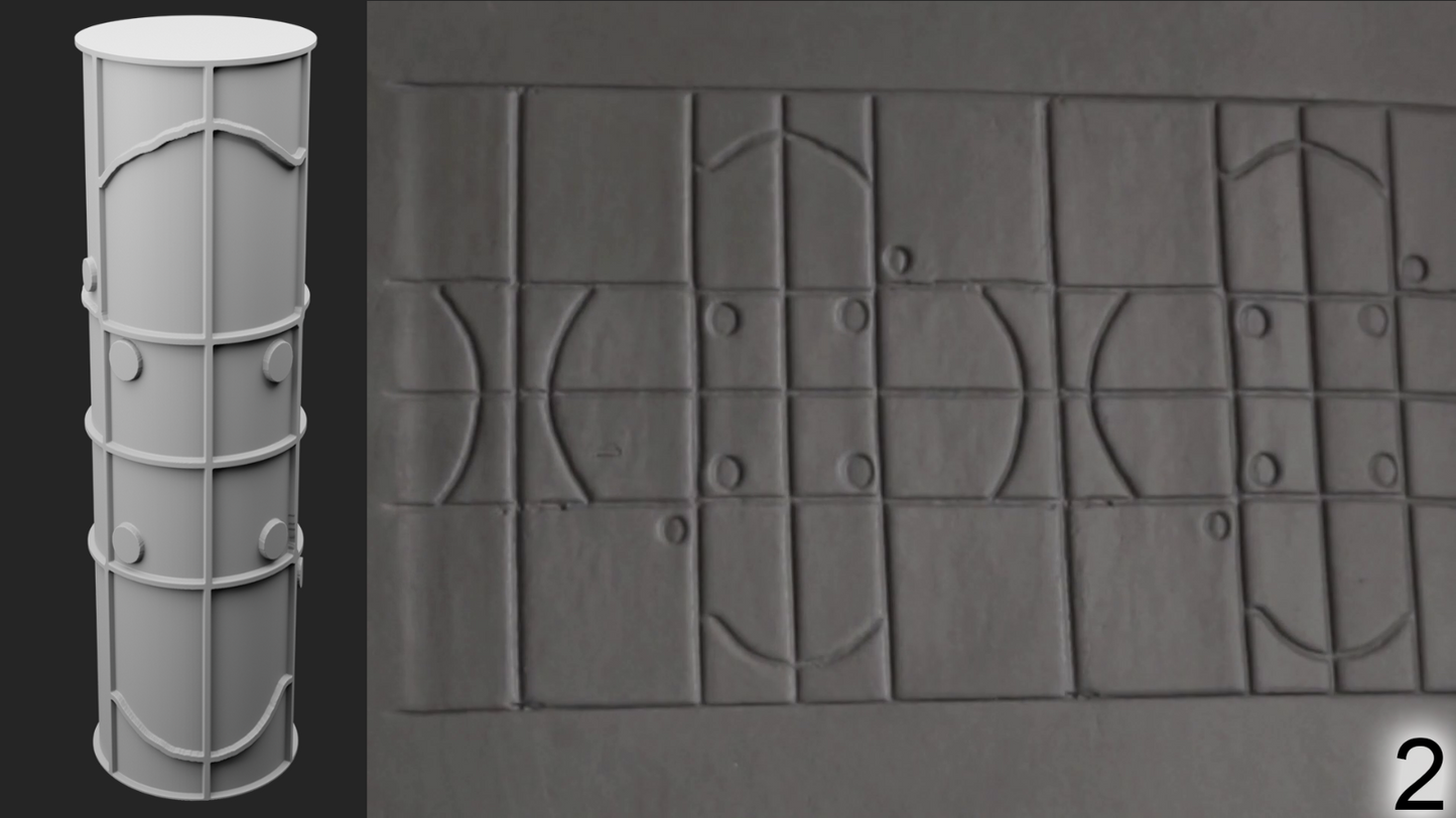 Jorrit - Texture Rollers #05 - Clay Roller for Scenery/TTRPG/Pottery Embossing