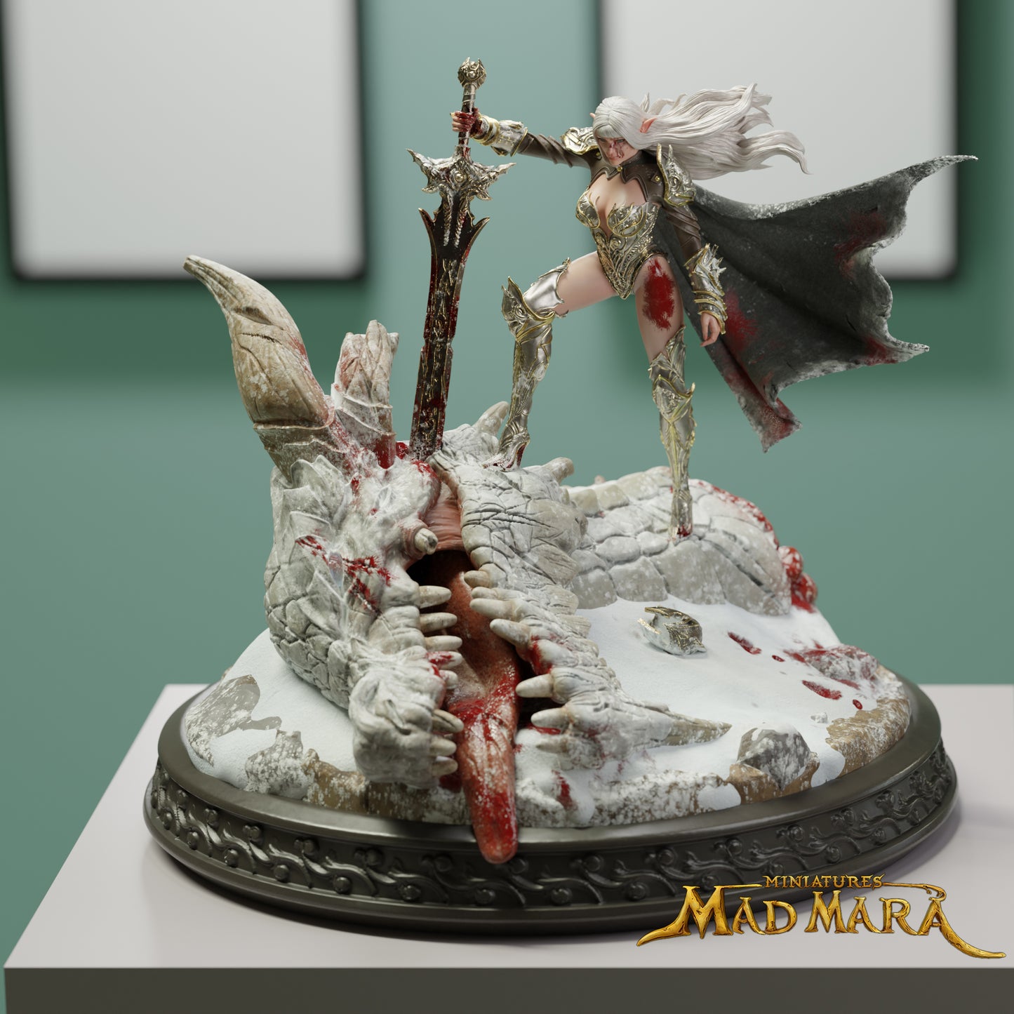 Mad Mara Miniatures - Dragon Slayer - 120mm Pin Up/Figure/Model/Diorama
