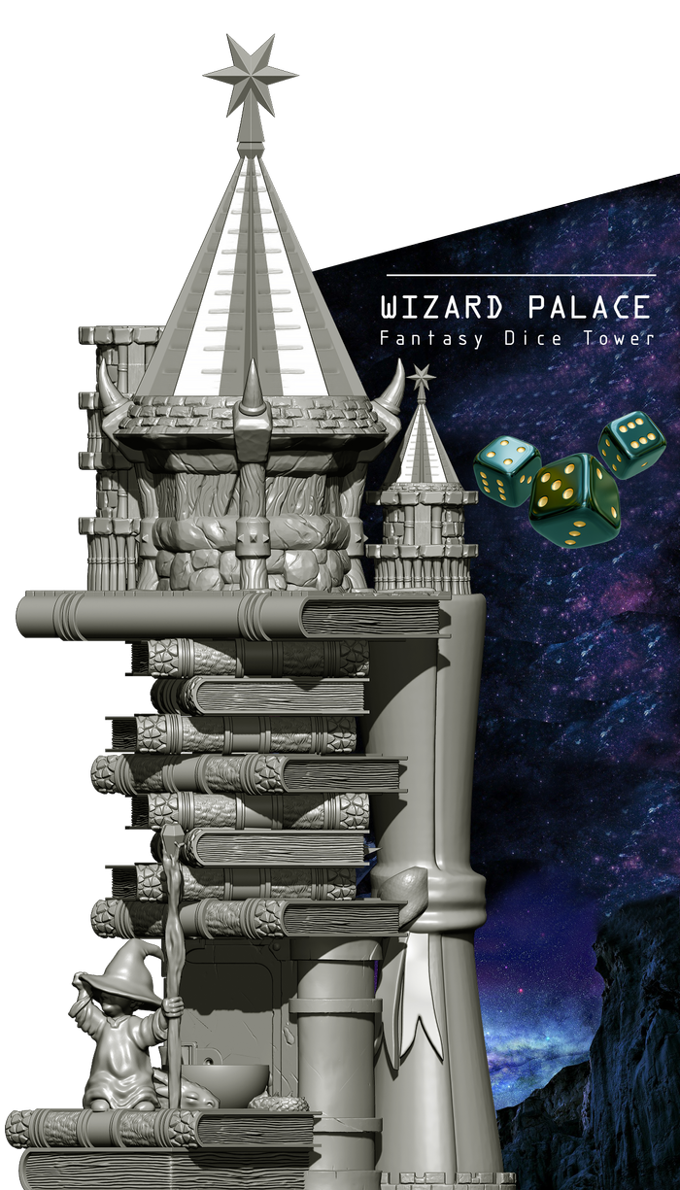 Slope3D - Wizard Palace Dice Tower - DnD/TTRPG/Roleplaying/Wargames