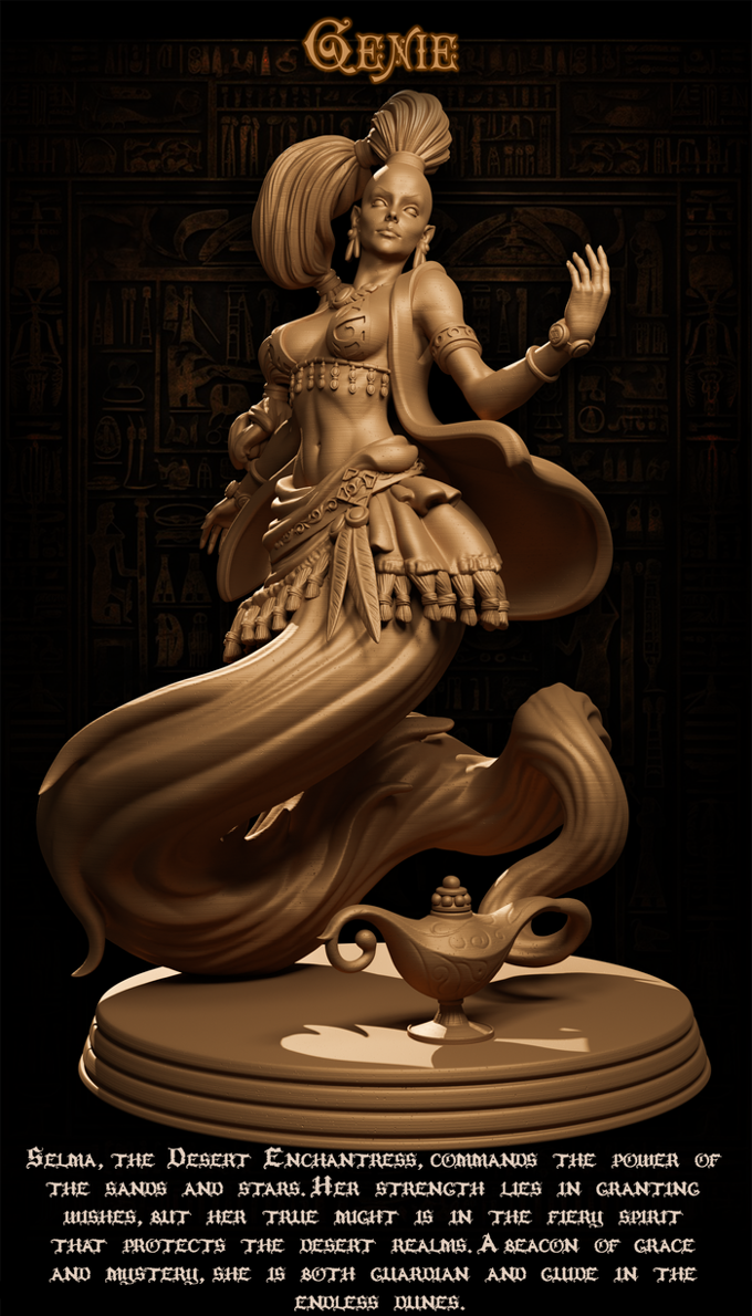 Jugglers Miniatures - Egyptians - Genie - 75mm Pin Up/Figure/Model/Diorama