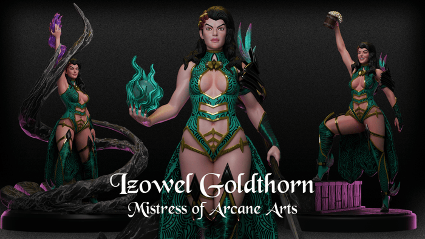 Black Fins Miniatures - Izowel Goldthorn - 75mm Pin Up/Figure/Model/Diorama