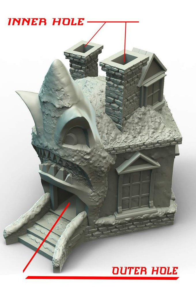 Slope3D - Snow Monster Dice Tower - DnD/TTRPG/Roleplaying/Wargames