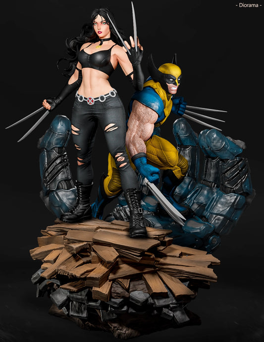Luis Donaldo Meza - New Heros - X23 & Wolverine - 80mm Pin Up/Figure/Model/Diorama