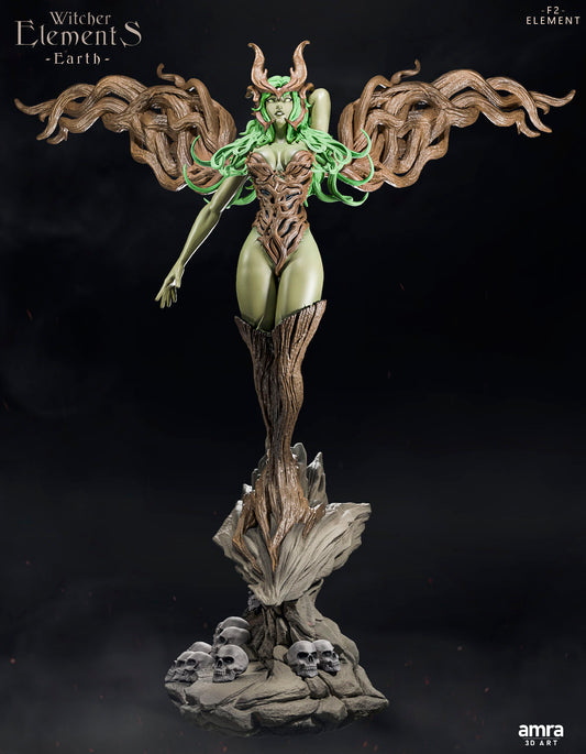 Amra 3D Art - Witcher Elements - Earth #1 - 80mm Pin Up/Figure/Model/Diorama - Helios3DPrinting