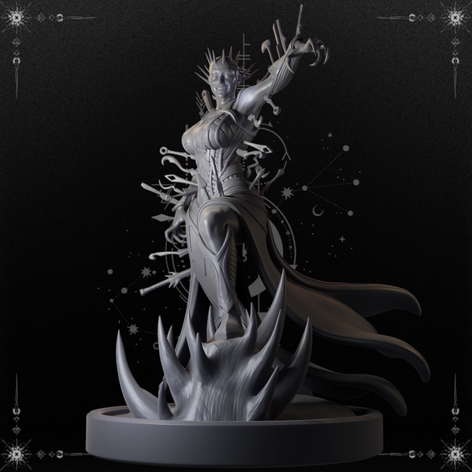 Black Fins Miniatures - Serathl, Lady of Pain - 75mm Pin Up/Figure/Model/Diorama