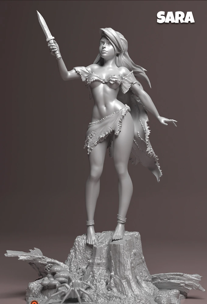 Wild Miniatures - Wild Wild Girls - Sara - 32/75mm Pin Up/Figure/Model/Diorama