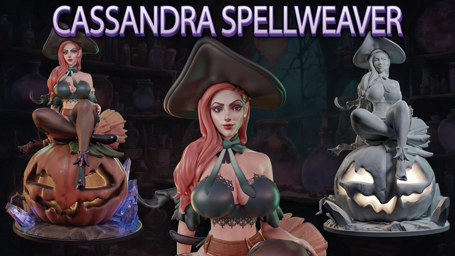 AMCM Studios - Cassandra Spellweaver - 32/75mm Pin Up/Figure/Model/Diorama - Helios3DPrinting