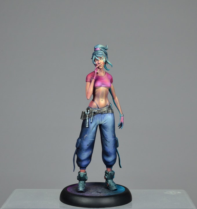 Mindcrafter Studio - Milo, Cyberpunk Mechanic - 75mm Pin Up/Figure/Model/Diorama