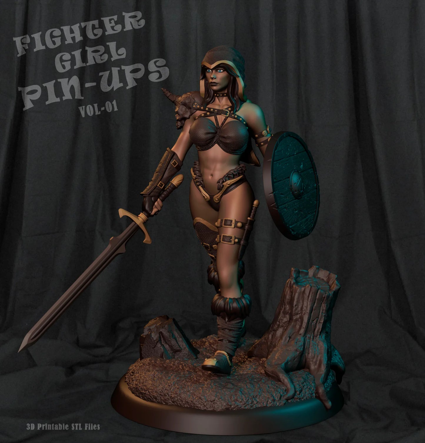 Clover Leaves - Fighter Girl #1 - 75mm Pin Up/Figure/Model/Diorama