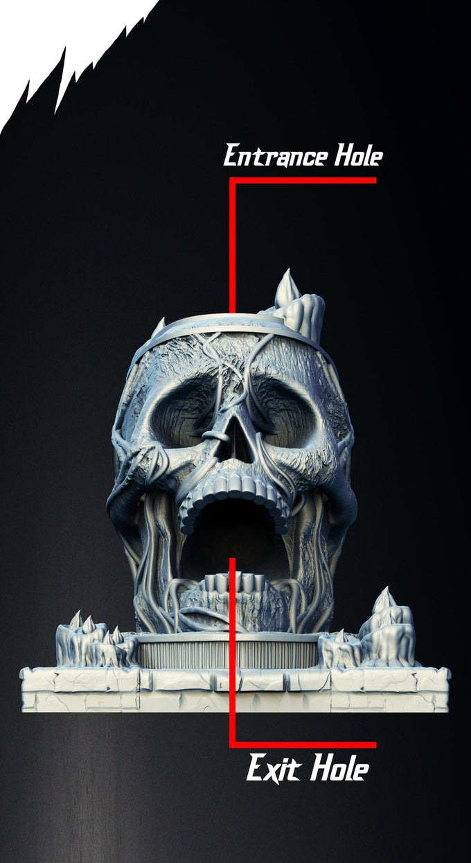 Slope3D - Ancient Skull (Vine) Dice Tower - DnD/TTRPG/Roleplaying/Wargames