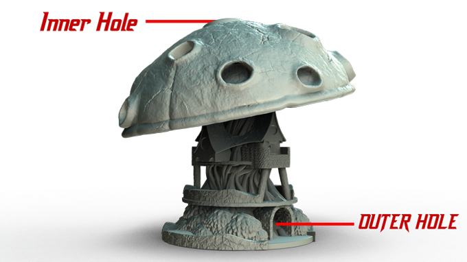 Slope3D - Mushroom House Dice Tower - DnD/TTRPG/Roleplaying/Wargames