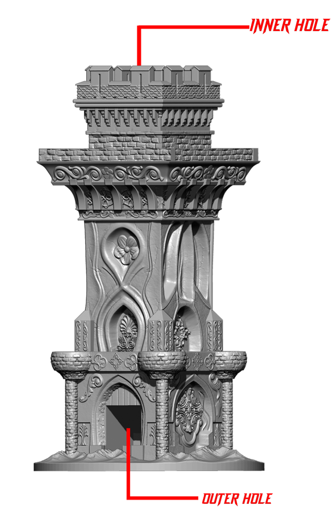 Slope3D - Desert Castle Dice Tower - DnD/TTRPG/Roleplaying/Wargames