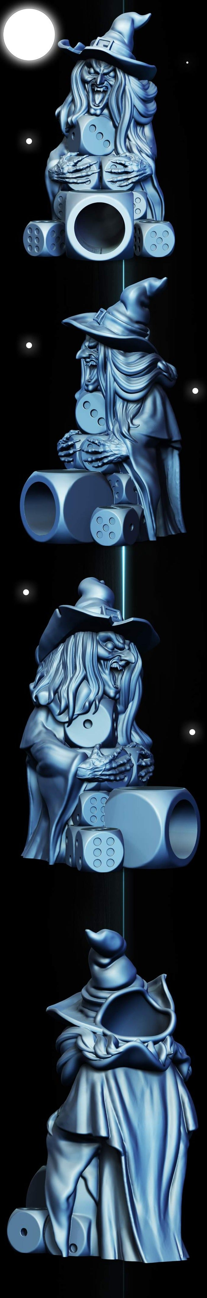 Slope3D - Witch (Enigma) Dice Tower - DnD/TTRPG/Roleplaying/Wargames