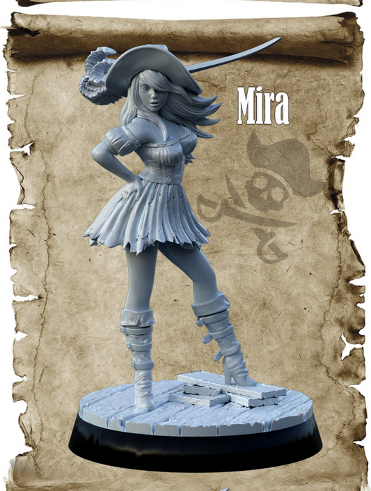 Wild Miniatures - Pirate Girls - Mira - 32/75mm Pin Up/Figure/Model/Diorama