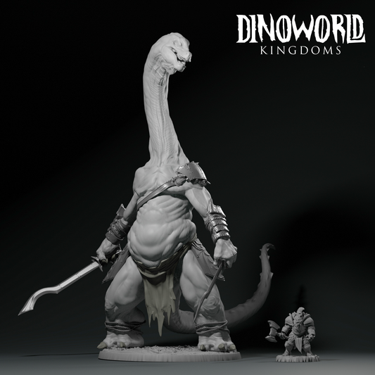 Dinoworld - Orks - Camarasaurus Demigod - DnD/Pathfinder/TTRPG Figure Miniature