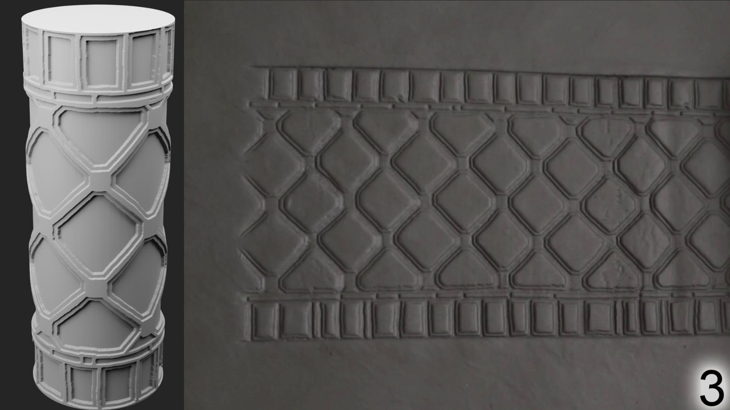 Jorrit - Texture Rollers #05 - Clay Roller for Scenery/TTRPG/Pottery Embossing