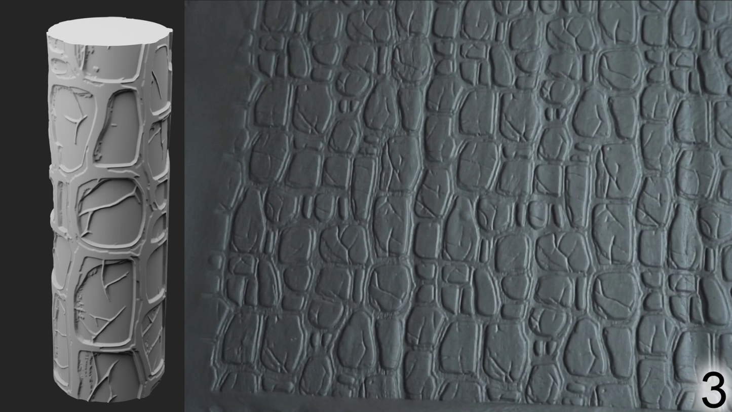Jorrit - Texture Rollers #04 - Clay Roller for Scenery/TTRPG/Pottery Embossing