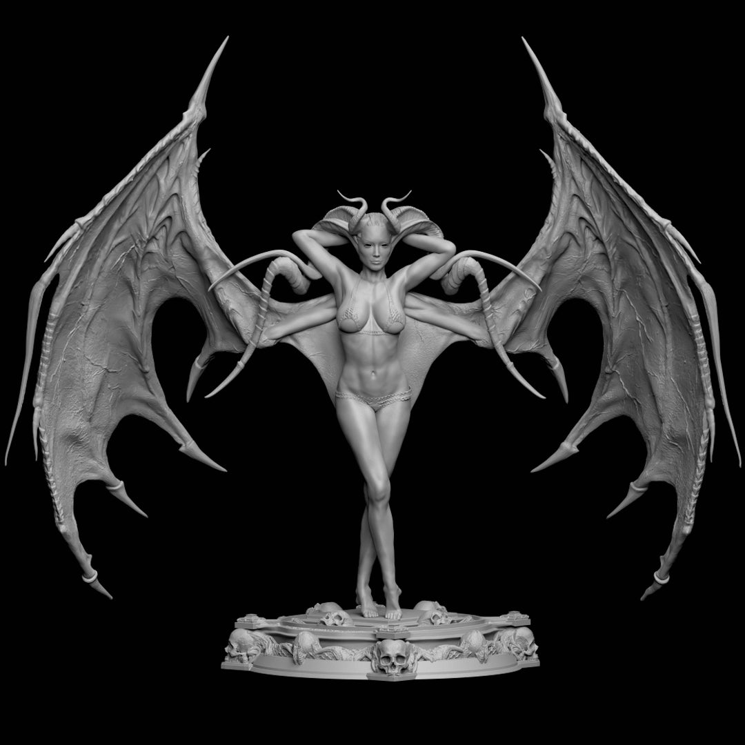 Printomancer - Lilith with Dogs - 32/75mm Pin Up/Figure/Model/Diorama