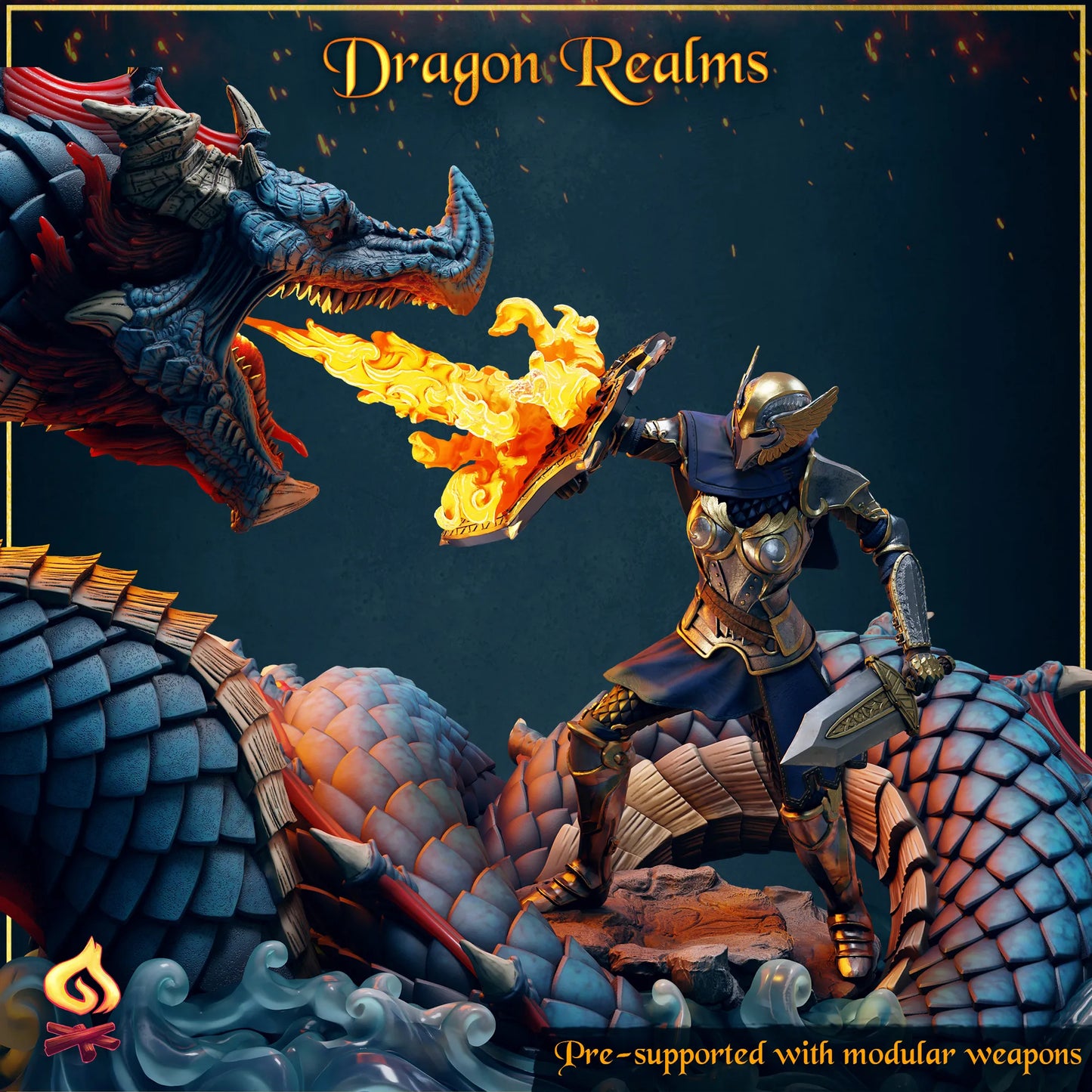 Safehold - Dragon Realms - Elysia vs Morgravax - 120mm Pin Up/Figure/Model/Diorama