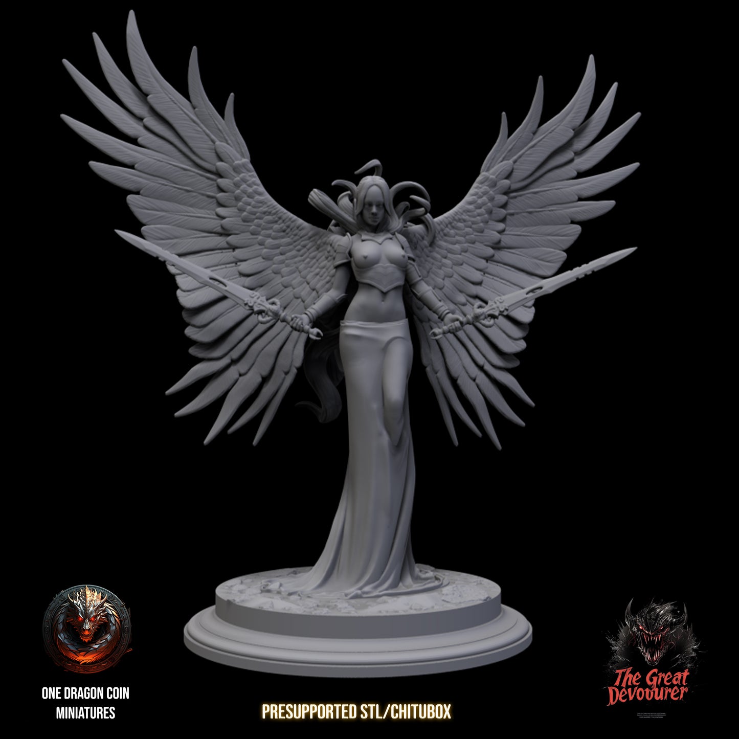 One Dragon Coin - Lucia, Archangel - DnD/TTRPG Figure/Miniature