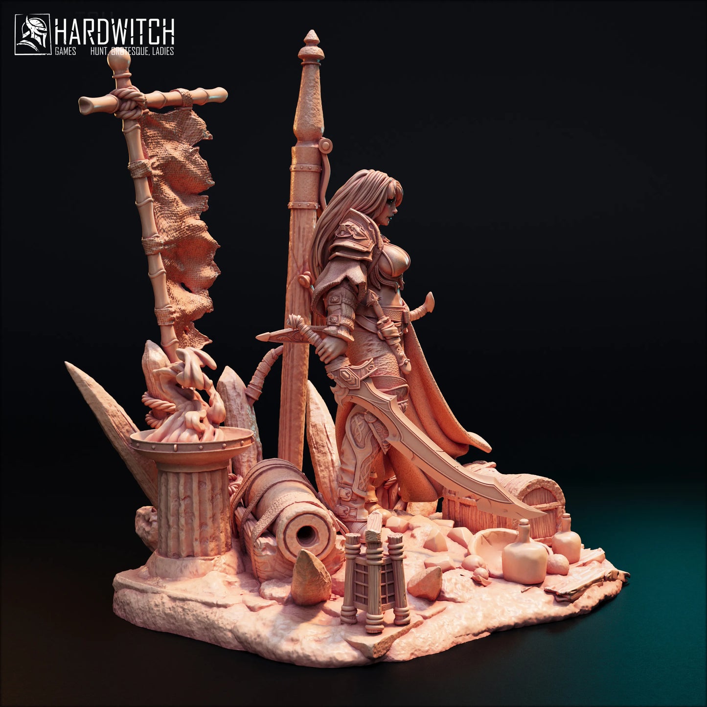 HardWitch Games - Violet Gorme - 75mm Pin Up/Figure/Model/Diorama