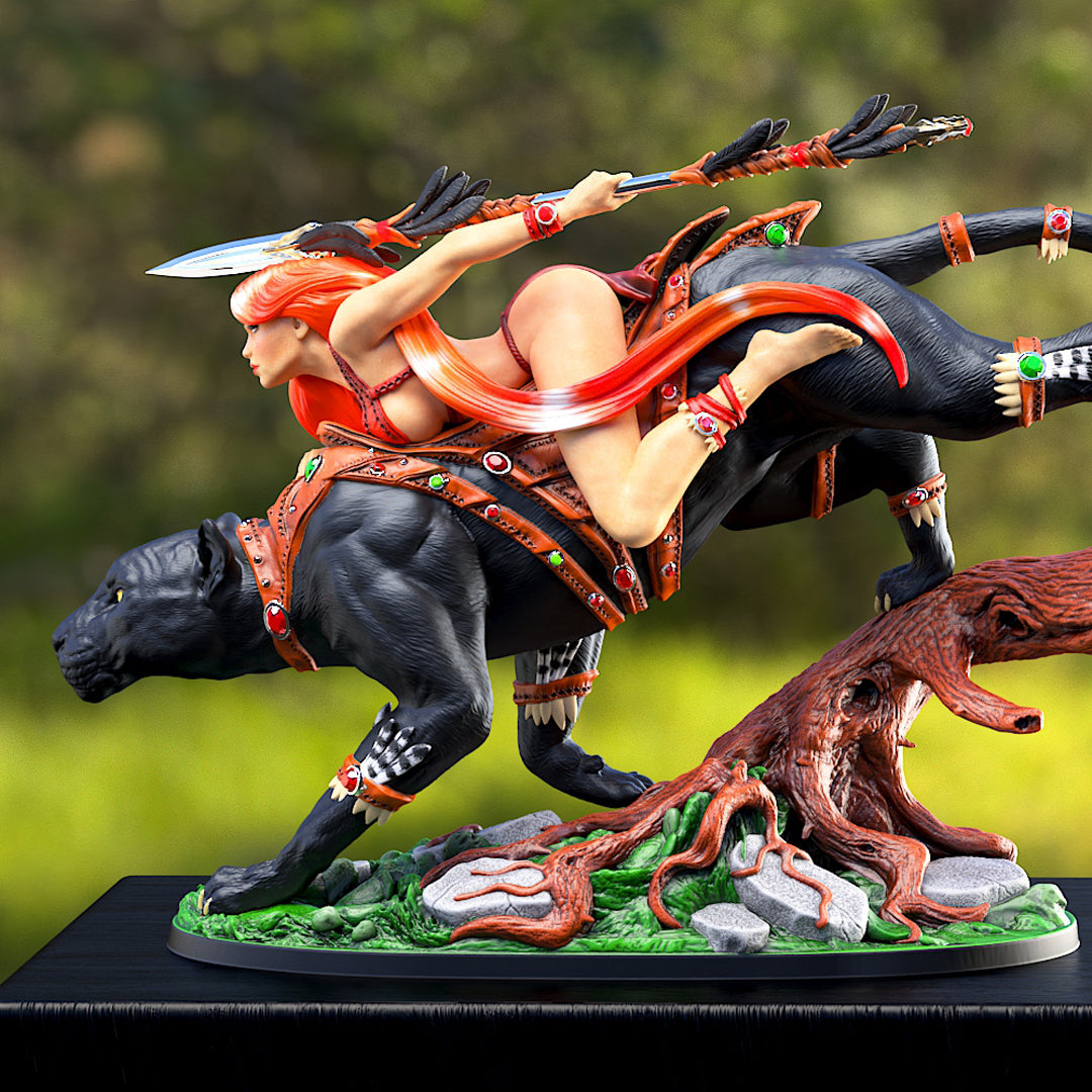 Printomancer - Dahlia: Panther Rider - 1/12 200mm Pin Up/Figure/Model/Diorama