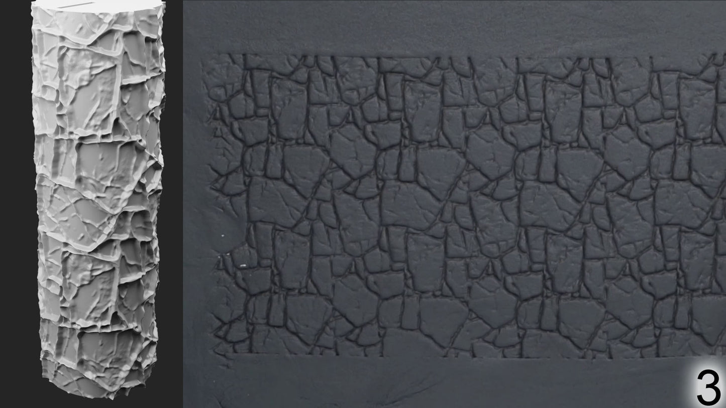 Jorrit - Texture Rollers #19 - Clay Roller for Scenery/TTRPG/Pottery Embossing