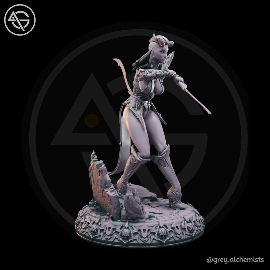 Grey Alchemists - Tiefling Assassin - 32mm/75mm DnD/Pathfinder/TTRPG Figure