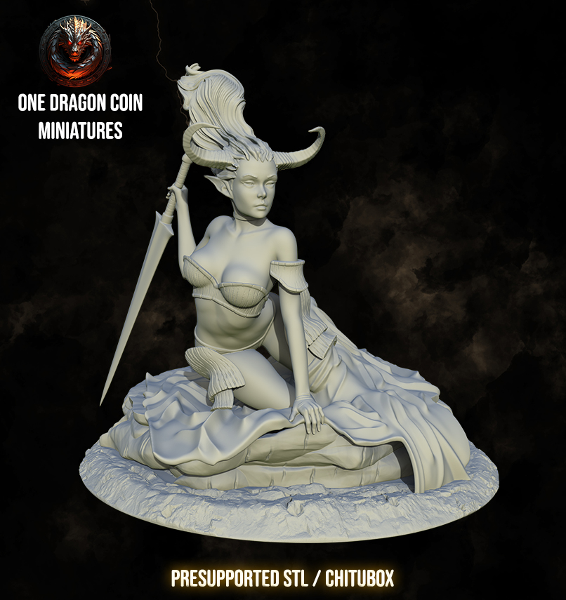 One Dragon Coin - Eveloria, Demon Princess -  75mm Pin Up/Figure/Model/Diorama
