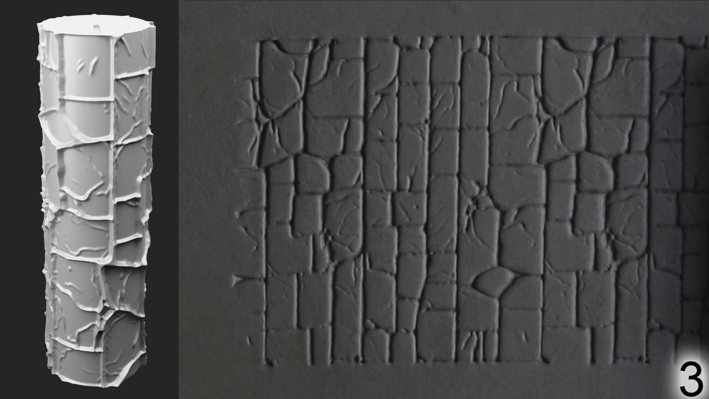 Jorrit - Texture Rollers #11 - Clay Roller for Scenery/TTRPG/Pottery Embossing