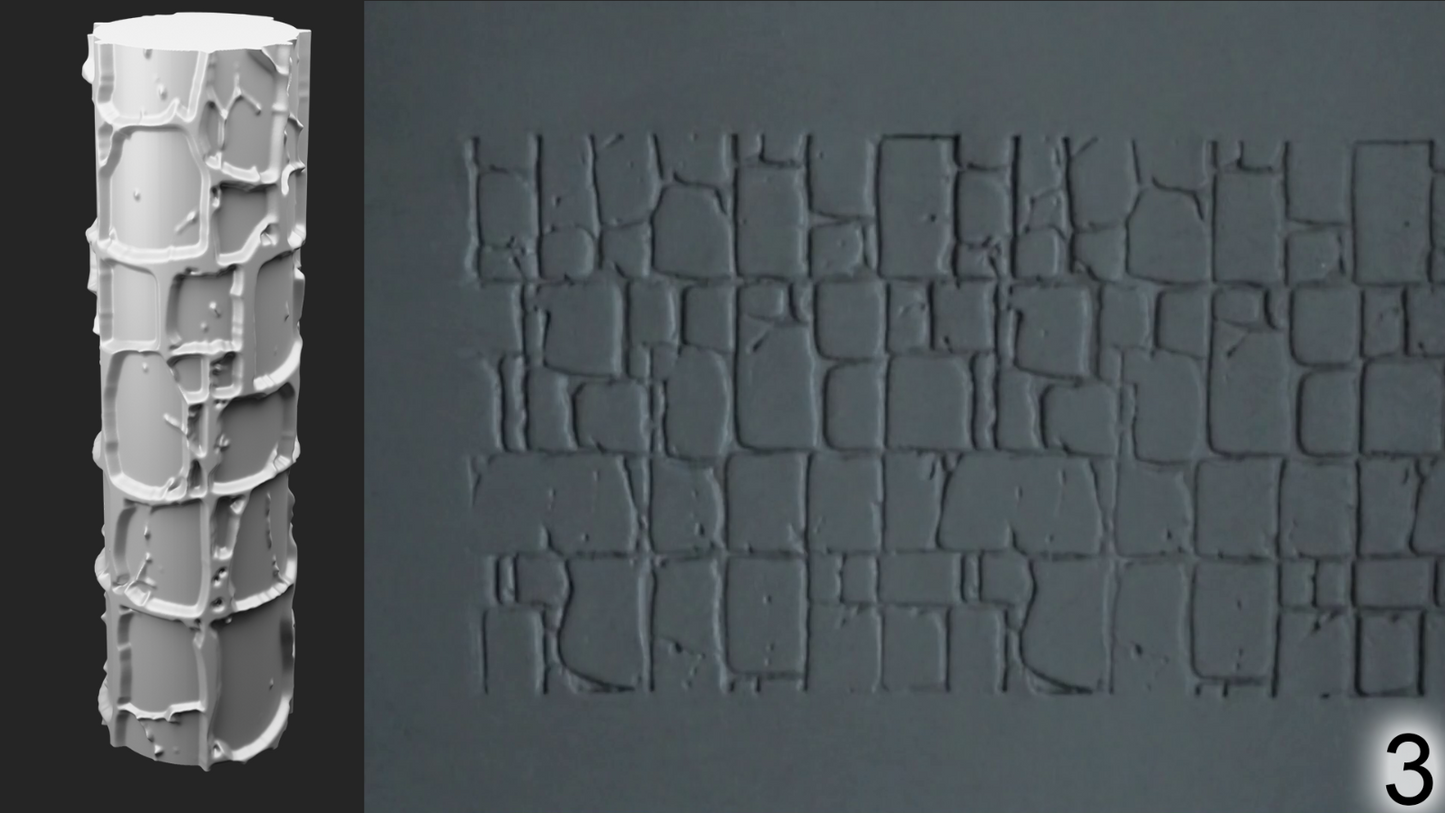 Jorrit - Texture Rollers #09 - Clay Roller for Scenery/TTRPG/Pottery Embossing