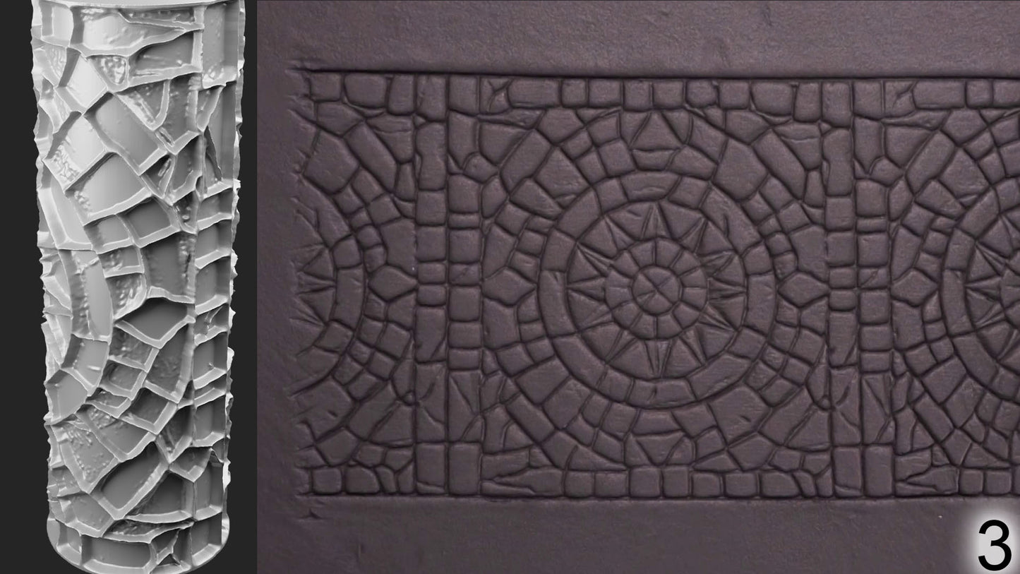 Jorrit - Texture Rollers #22 - Clay Roller for Scenery/TTRPG/Pottery Embossing