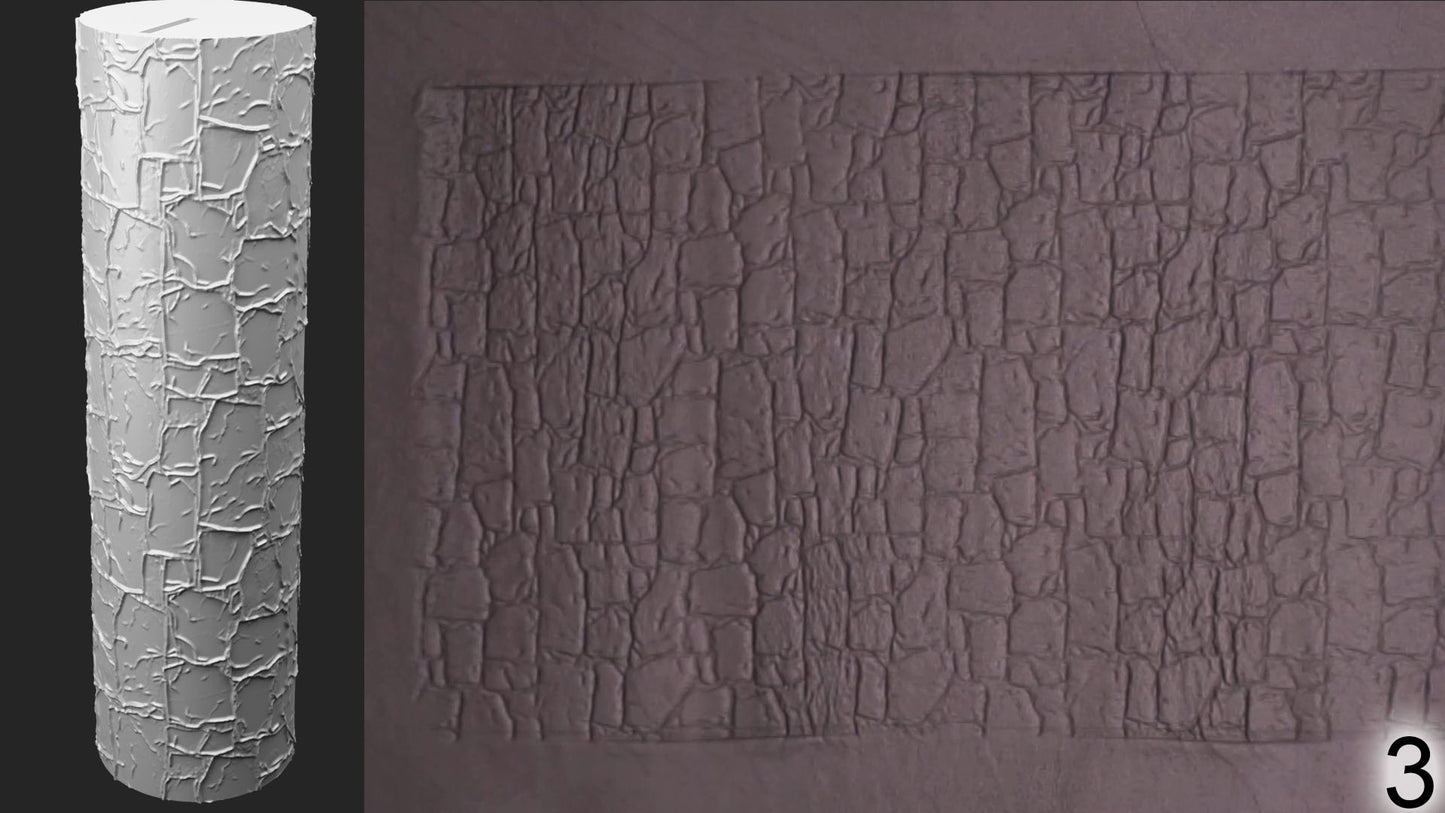 Jorrit - Texture Rollers #14 - Clay Roller for Scenery/TTRPG/Pottery Embossing