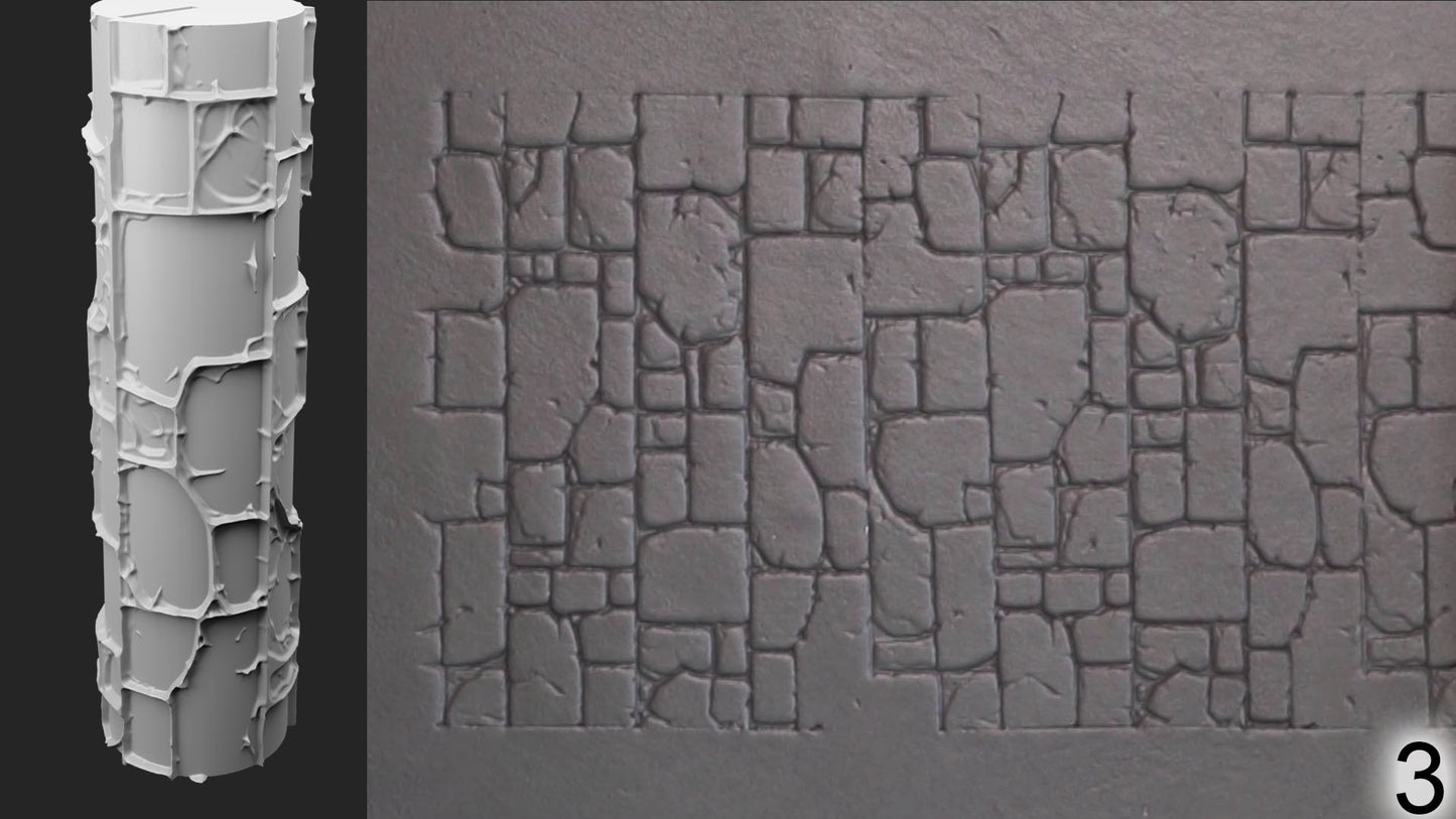 Jorrit - Texture Rollers #18 - Clay Roller for Scenery/TTRPG/Pottery Embossing