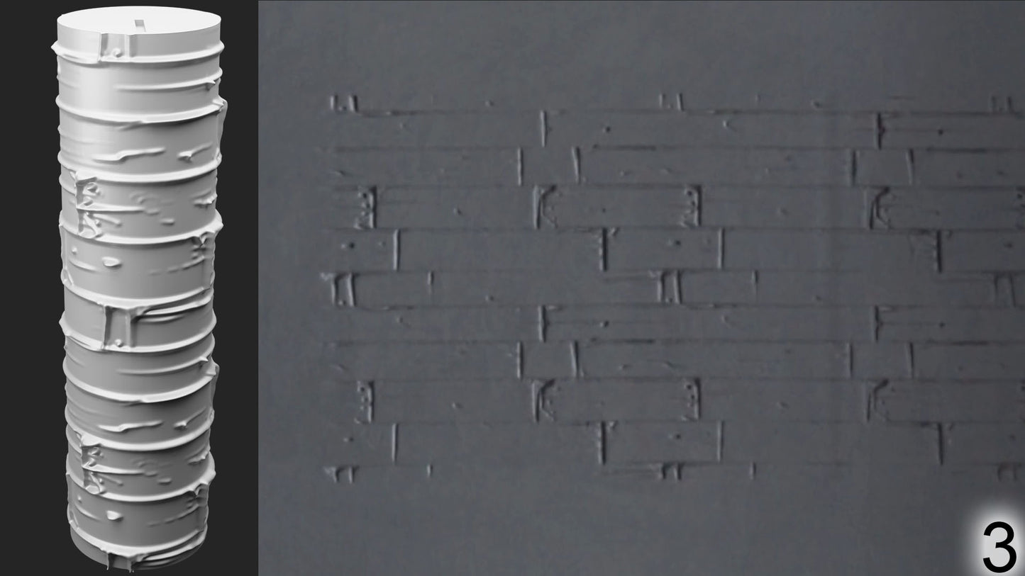 Jorrit - Texture Rollers #10 - Clay Roller for Scenery/TTRPG/Pottery Embossing