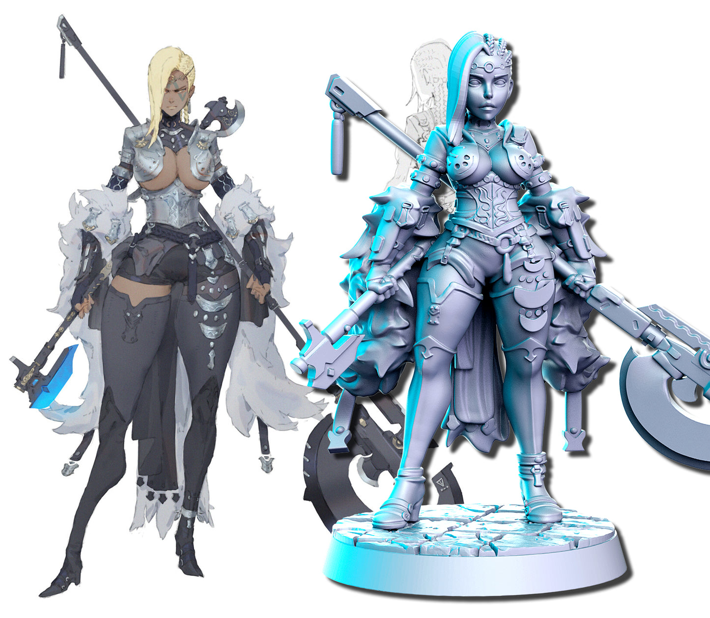 RN Estudio - Neokingdom #1 - Amazon Leader - DnD/TTRPG Figure/Miniature