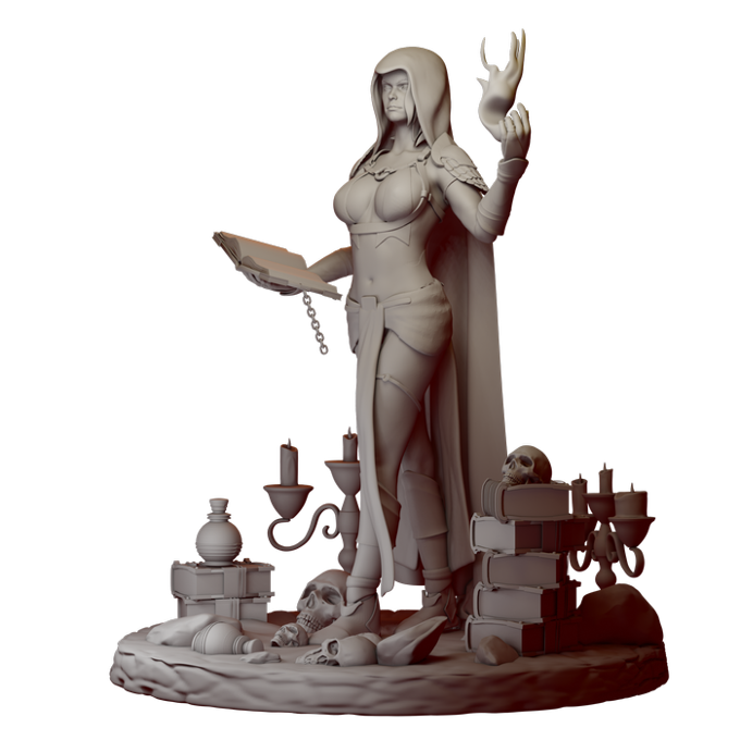 Dimi Mini - Dark Elf Sorcerer Alara Moonshadow - 32/75mm Pin Up/Figure/Model/Diorama