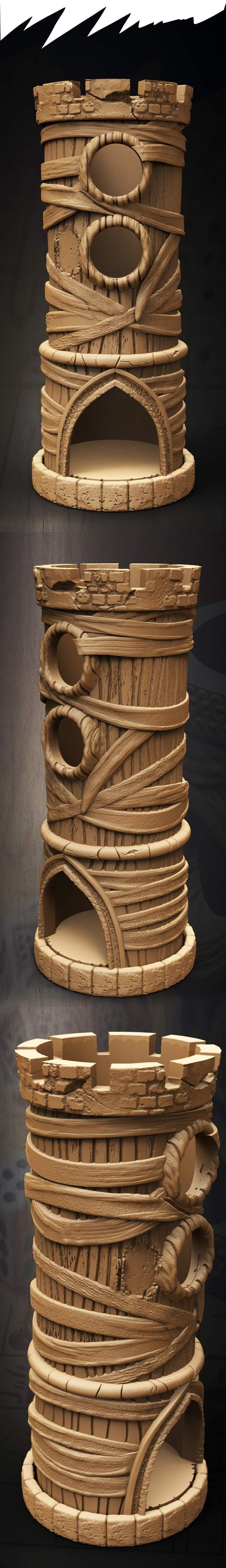 Slope3D - Mummy (Nest) Dice Tower - DnD/TTRPG/Roleplaying/Wargames