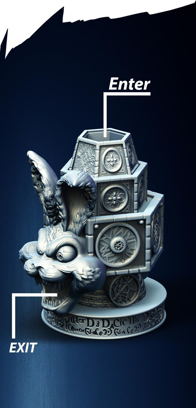 Slope3D - Bunny (Cyclops) Dice Tower - DnD/TTRPG/Roleplaying/Wargames