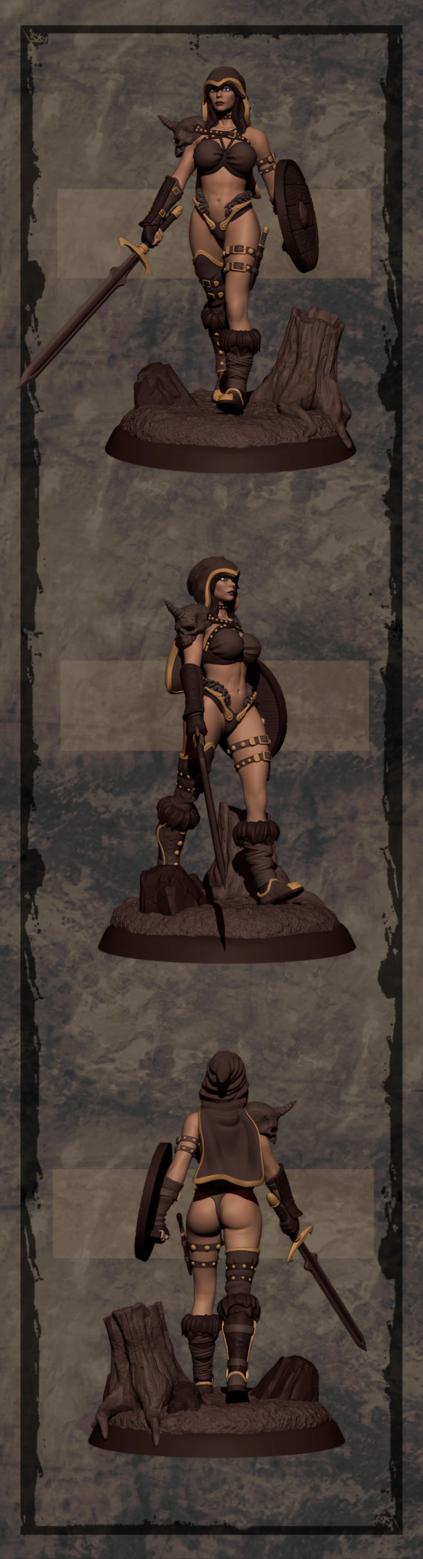 Clover Leaves - Fighter Girl #1 - 75mm Pin Up/Figure/Model/Diorama